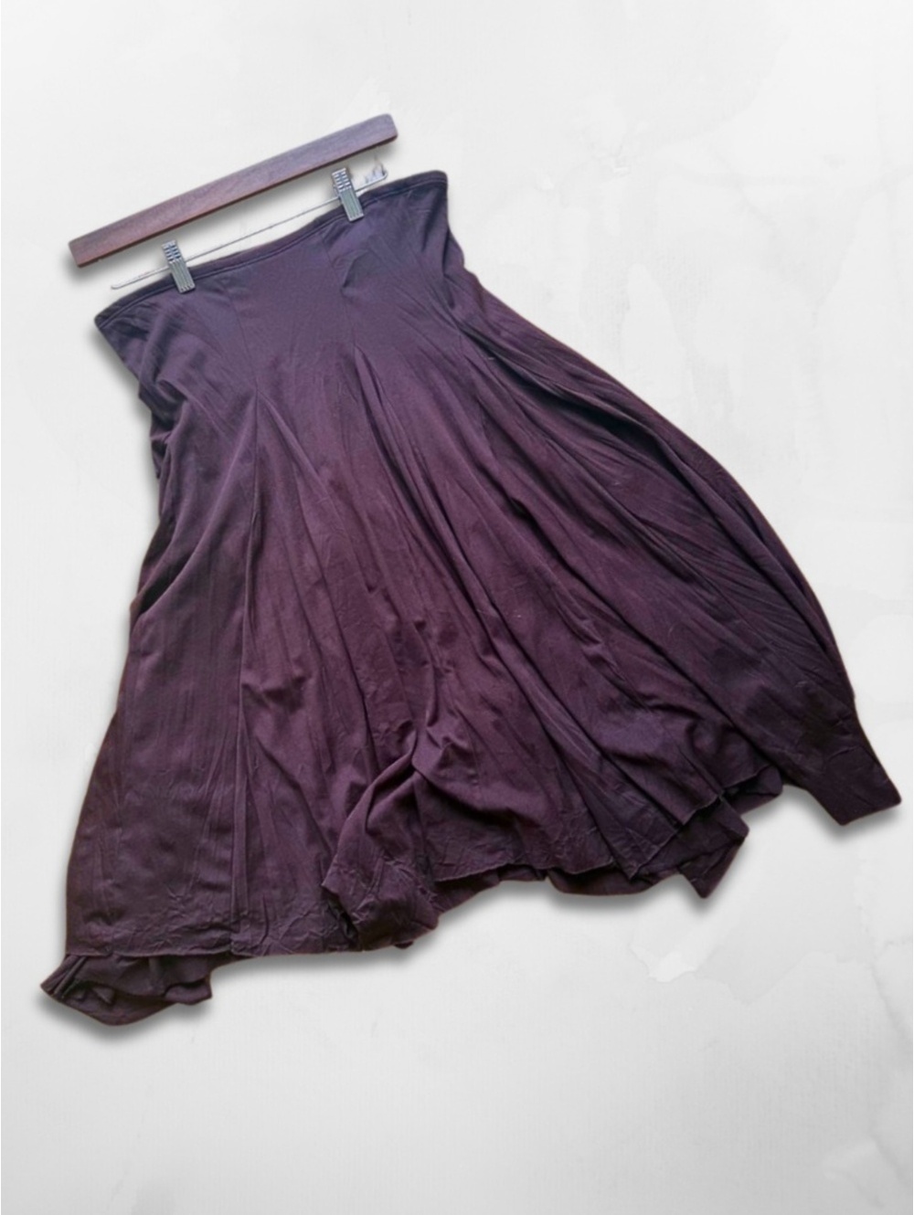 Vintage Midi Skirt with Layered Flowy Mesh in Chocolate Brown, Size M
